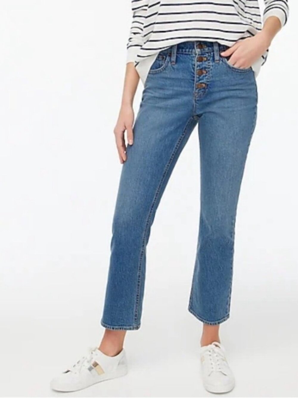J. Crew Factory High Rise Crop Flare Jeans Ladies 29 Spring 2021 Preppy